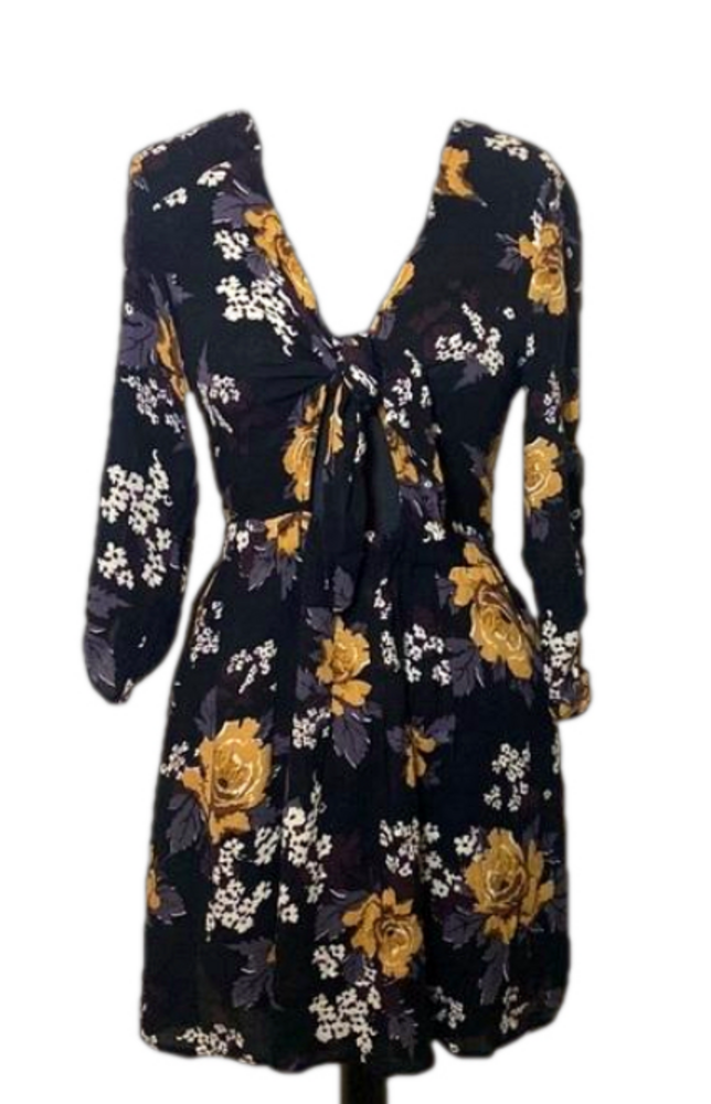 Free people black floral dress